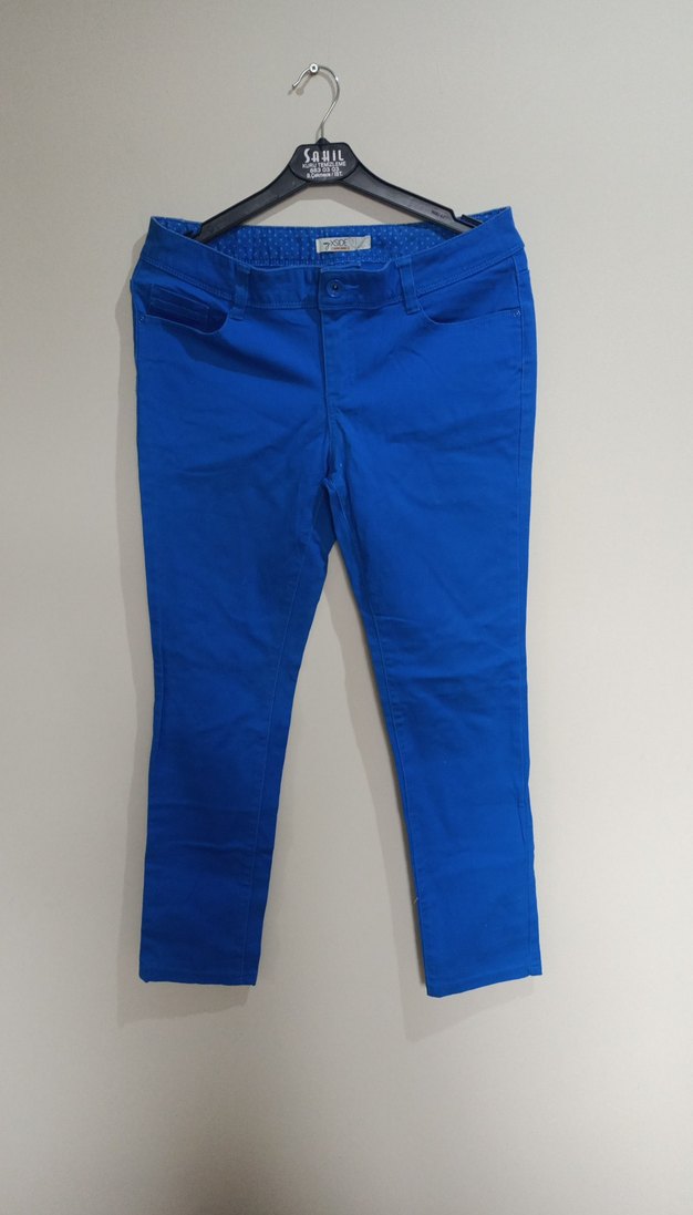 Mavi Kadın Denim Pantolon - Beli Kemerli - Görsel 4