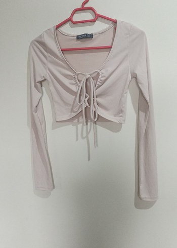 Uzun Kollu Beyaz Mini Bluz - Görsel 2