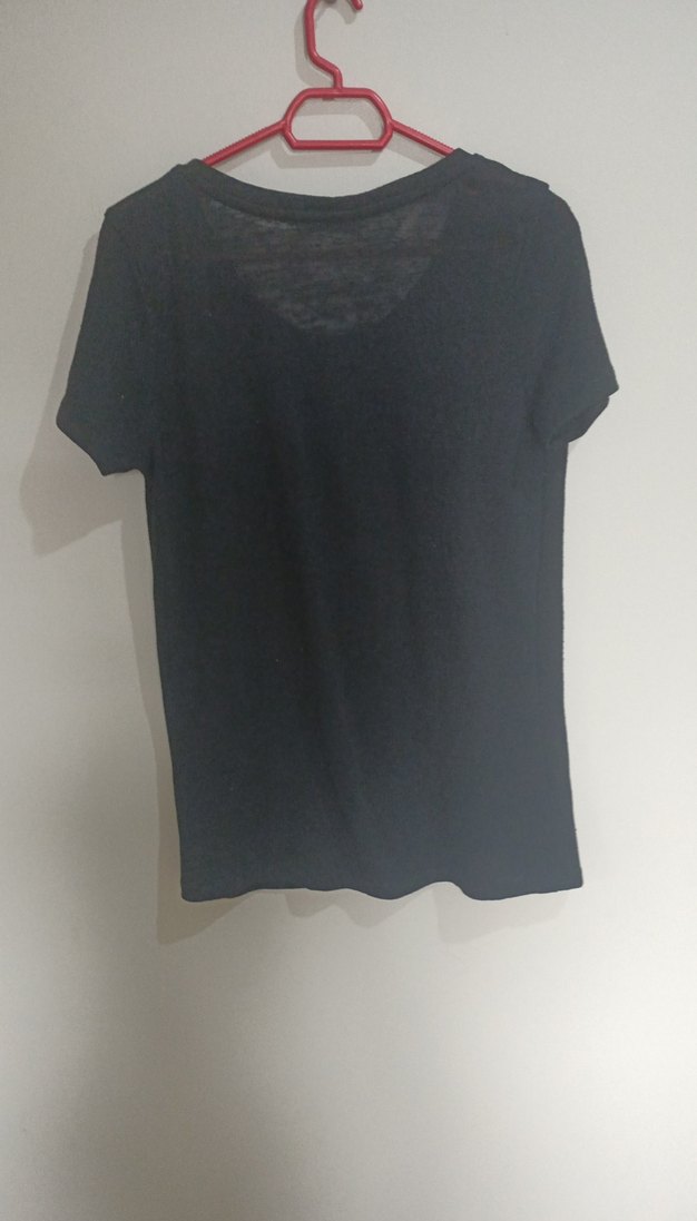 Siyah Rock Punk Payetli Tişört - Görsel 4