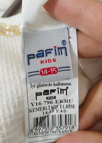 diğer Beden Beyaz Kolsuz Midi Mini çocuk elbise