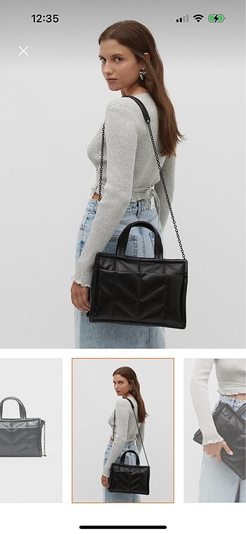Stradivarius Stradivarius kapitone tote çanta
