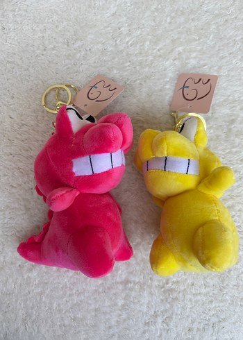 Diğer Renkli Peluş Anahtarlık - Pembe ve Sarı