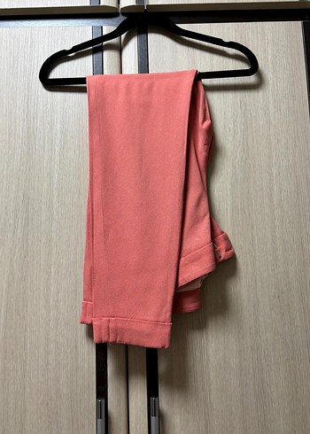 Pembe Midi Kadın Kumaş Pantolon