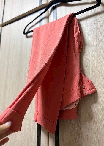 36 Beden pembe Renk Pembe Midi Kadın Kumaş Pantolon
