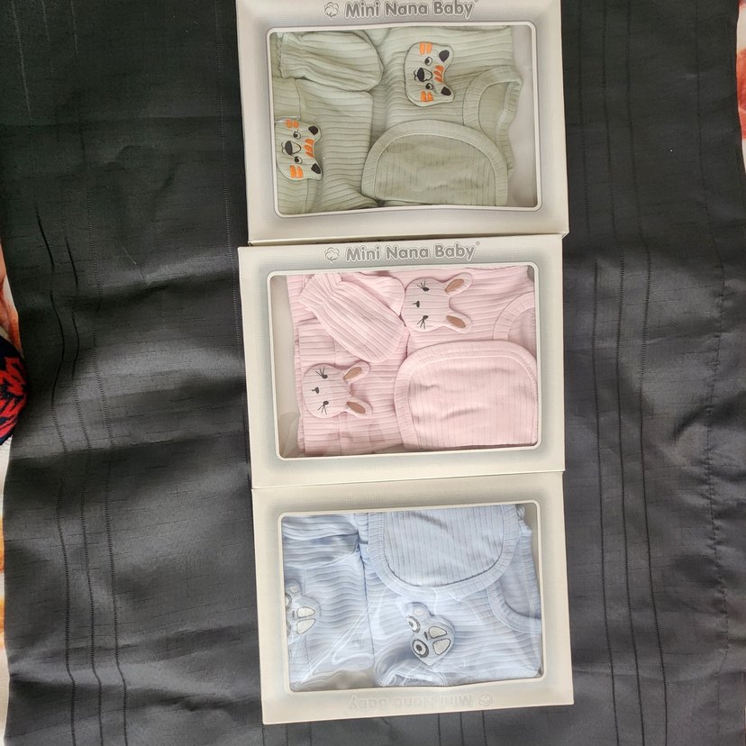 yeşil yenidoğqn Bebek 5li hastane çıkış seti Nakışlı - Görsel 4