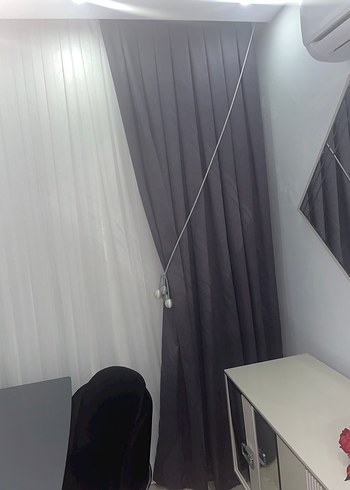 Gri Modern Desensiz Fon Perde - Görsel 2