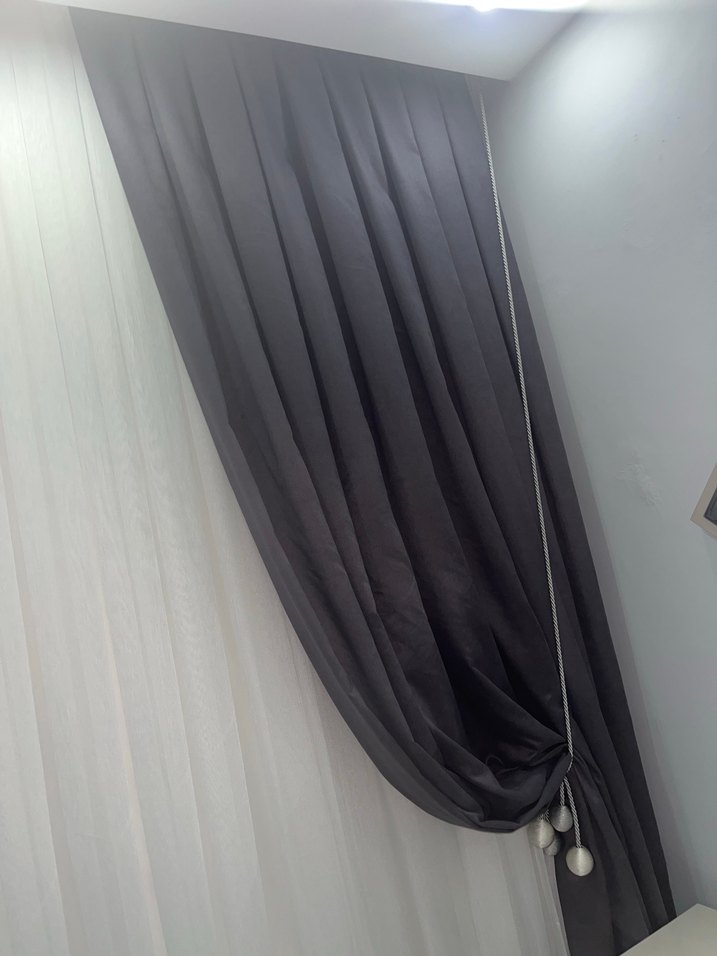 Gri Modern Desensiz Fon Perde - Görsel 3