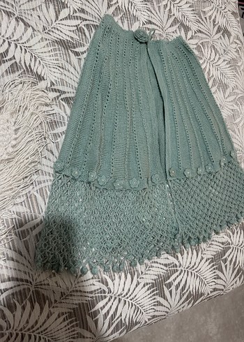 Bohem Tarzı Örgü Kız Pançosu - Görsel 2