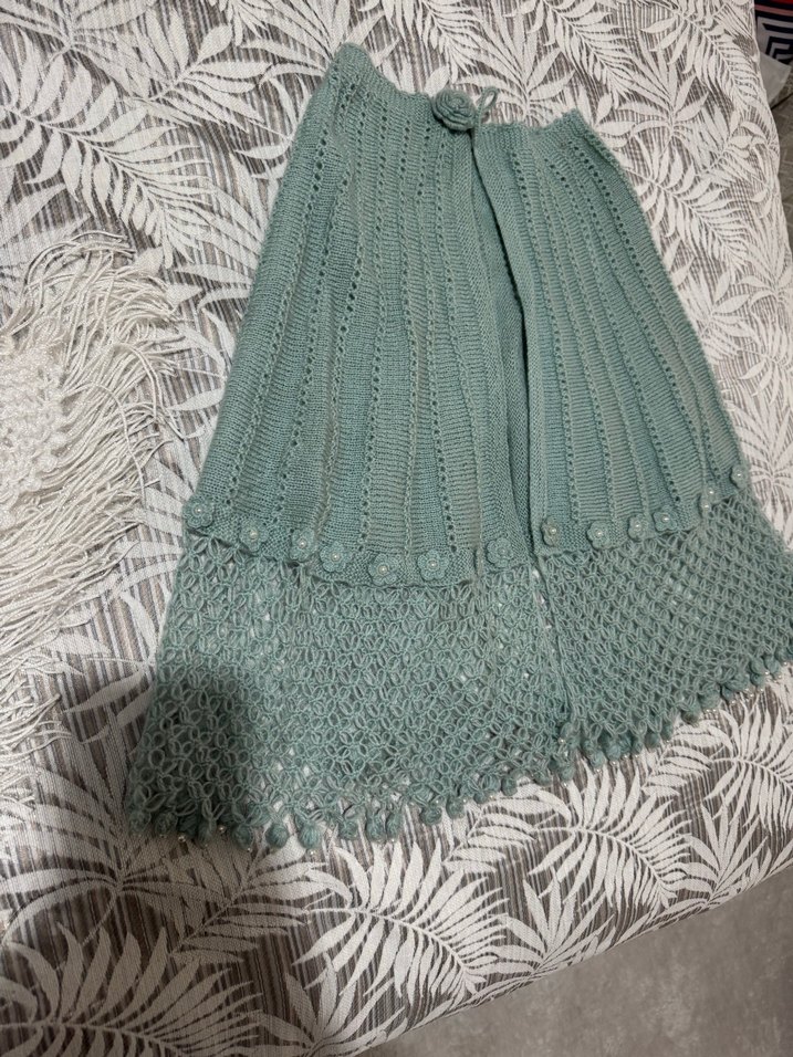 Bohem Tarzı Örgü Kız Pançosu - Görsel 2