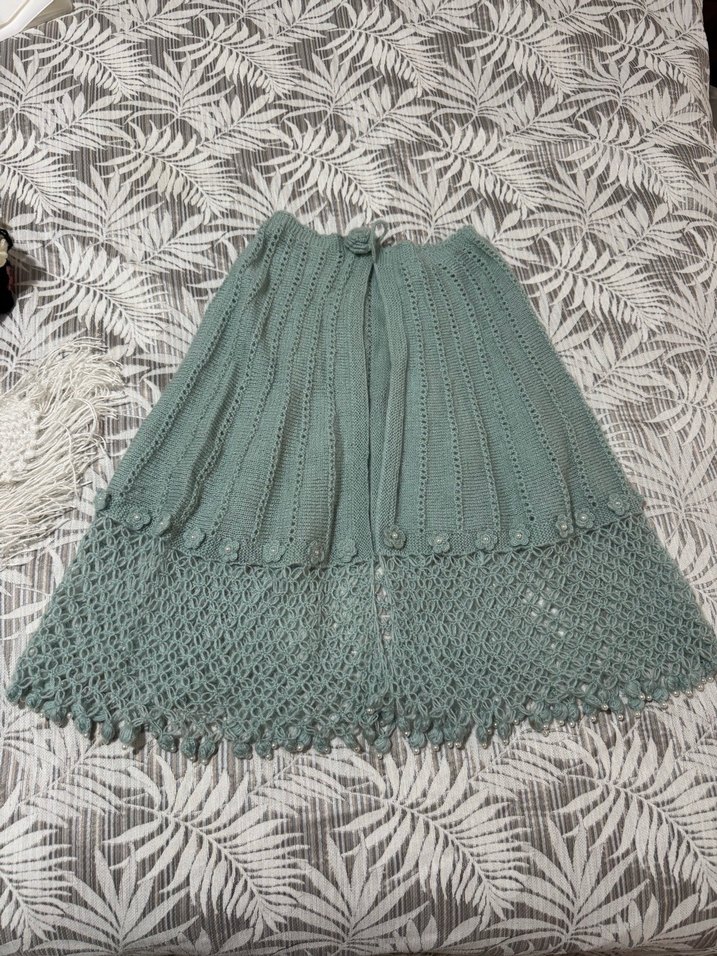 Bohem Tarzı Örgü Kız Pançosu - Görsel 3