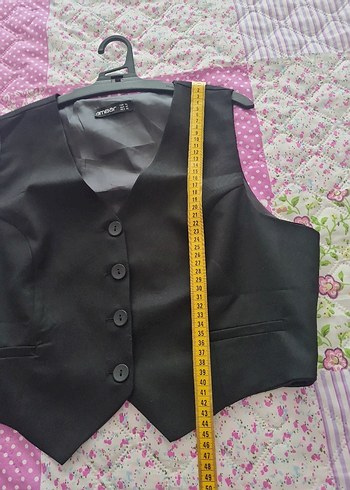 xl Beden siyah Renk ambar Düğmeli Siyah Kadın Yelek
