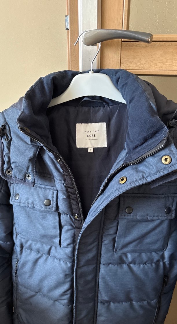 Lacivert Erkek Fermuarlı Streetwear Mont Small beden jack jones - Görsel 3