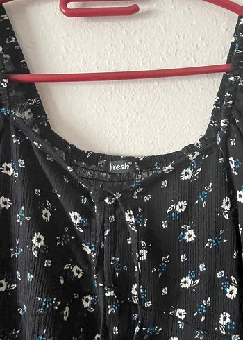 Siyah Çiçekli Bohem Hamile Bluzu