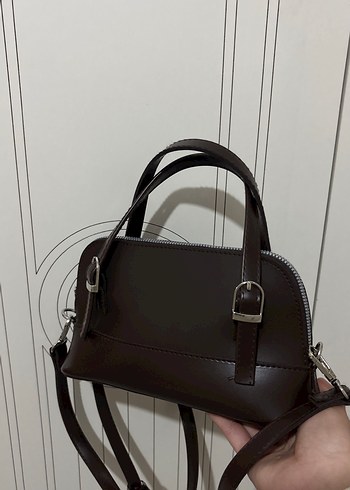 Kahverengi Deri Kadın Çanta - Görsel 2