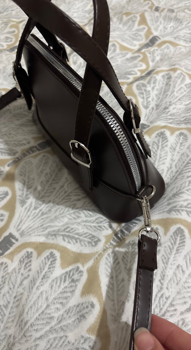 Kahverengi Deri Kadın Çanta - Görsel 3