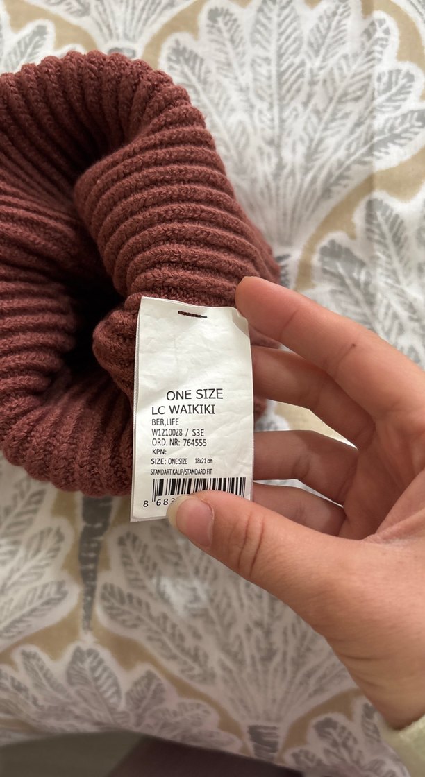 Kadın Kahverengi Örgü Bere - Görsel 2