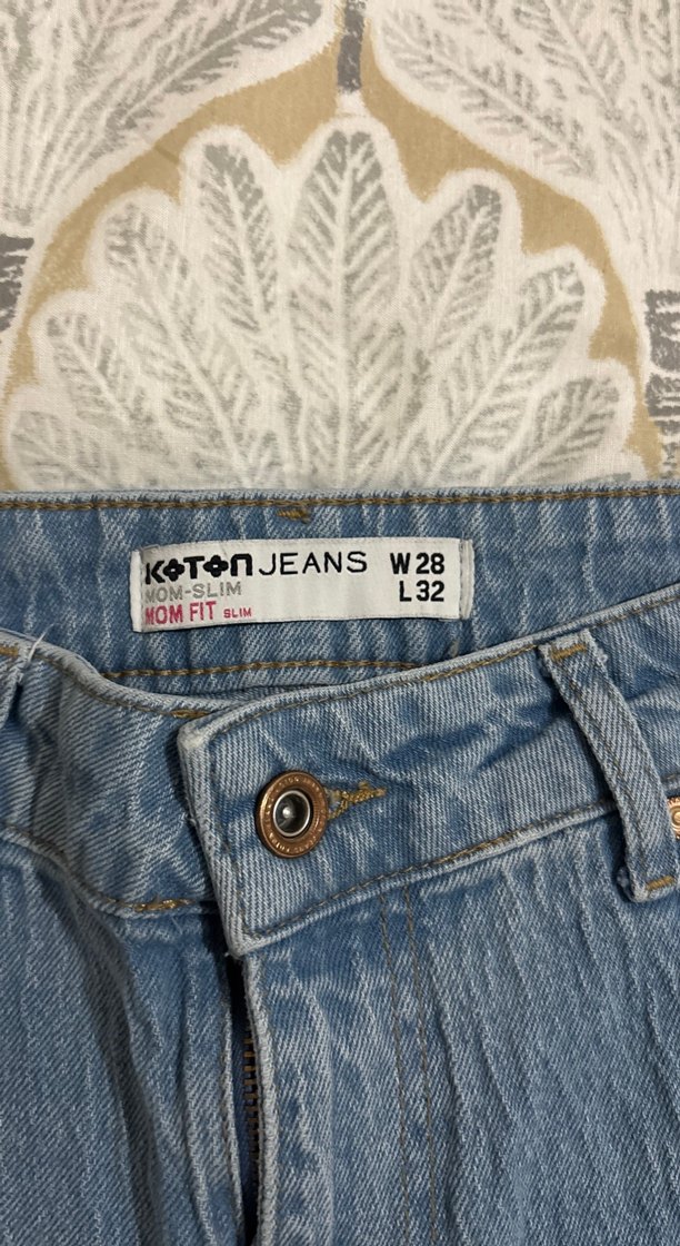 Kadın Mavi Denim Pantolon - Görsel 4