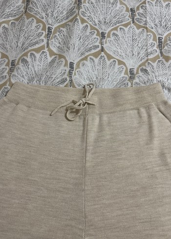 Bej Örgü Kadın Rahat Pantolon - Görsel 3