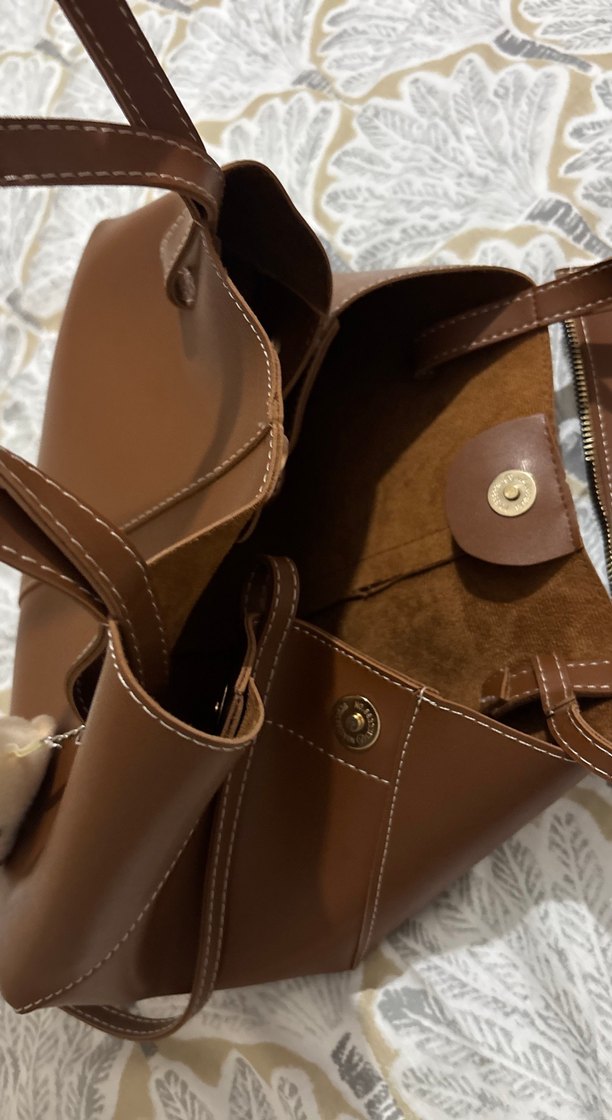 Kahverengi Deri Kadın Çanta - Görsel 3