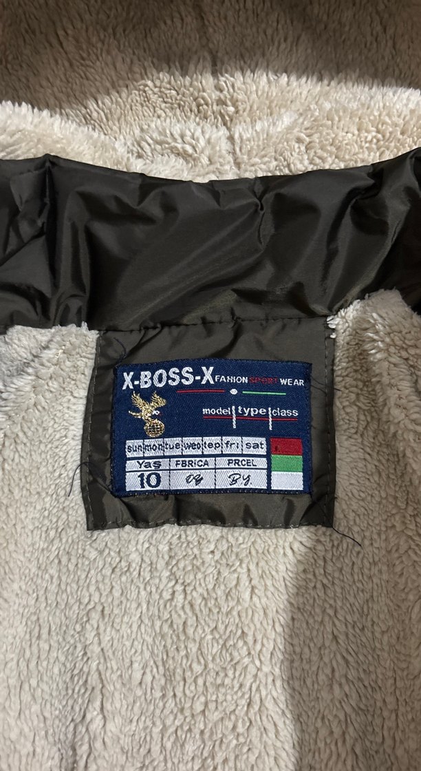 Haki Erkek Çocuk Kürklü Kapüşonlu Mont - Görsel 4