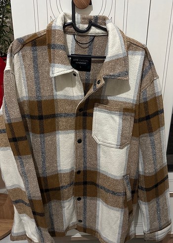 Düğmeli Kahverengi Gri Ekose Uzun Kollu Gömlek - Görsel 6