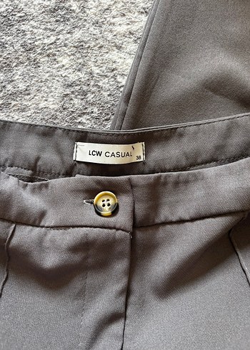 LC Waikiki Gri Kadın Kumaş Pantolon