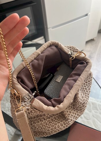 Beden ten rengi Renk Bej Süet Bilek Askılı Kadın Clutch Çanta