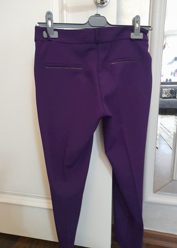 38 Beden mor Renk Kadın Mor Regular Fit Kumaş Pantolon