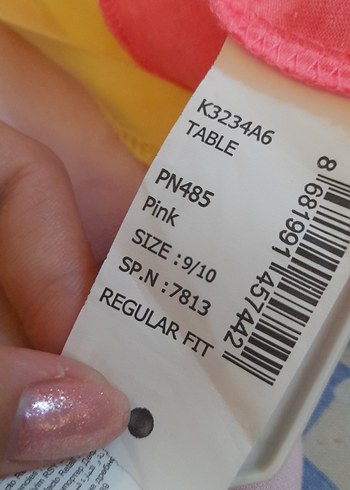 10 Yaş Beden pembe Renk Pembe Fırfırlı Askılı Kız Bluzu