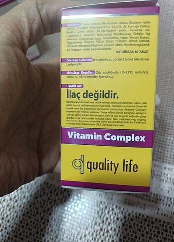 Quality life complex vitamin - Görsel 5
