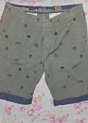 Askeri Yeşil desenli Erkek Mini Şort S/M
