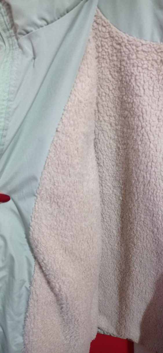 Düğmeli Turkuaz renk Kız Çocuk Mont - Görsel 2