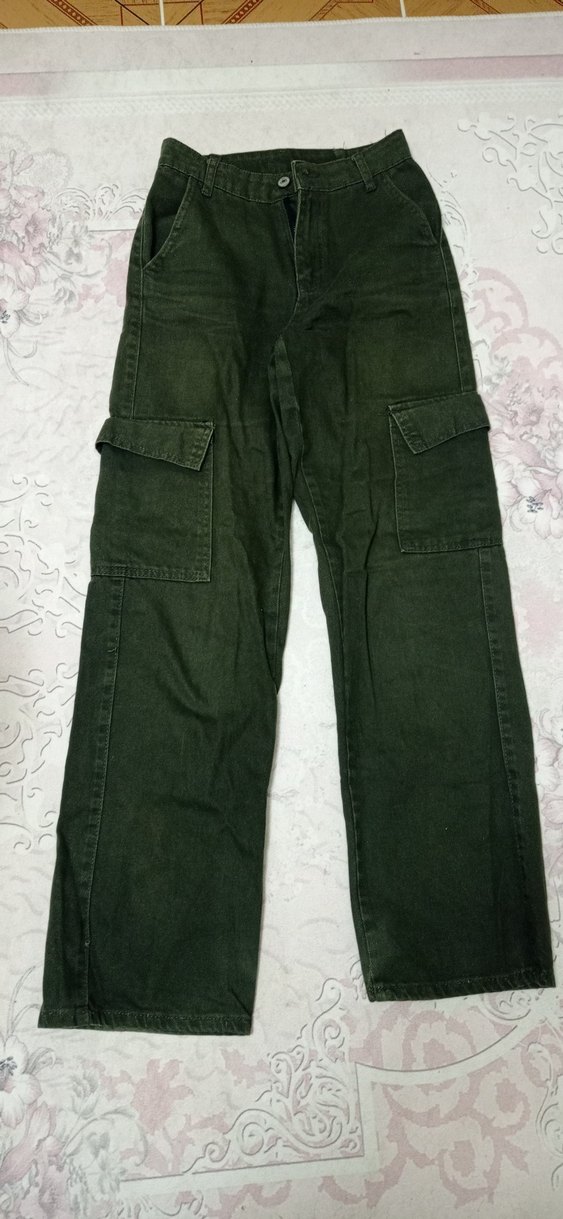 Haki Yeşili Kadın Kargo Pantolon - Görsel 3