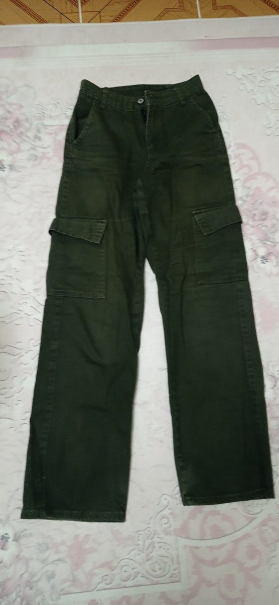 Haki Yeşili Kadın Kargo Pantolon - Görsel 2