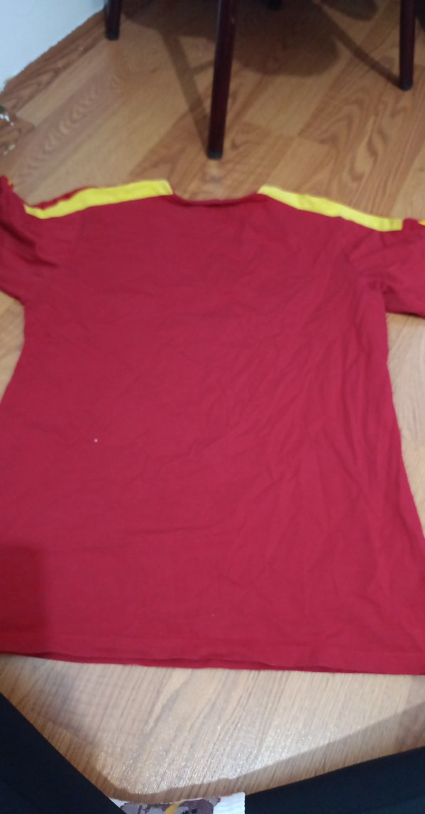 sarı kırmızı unisex bisiklet yaka taraftar tişörtü - Görsel 3