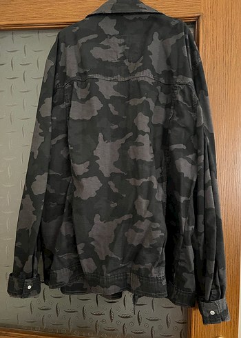 Gri Kamuflaj Düğmeli Erkek Ceket - Görsel 2