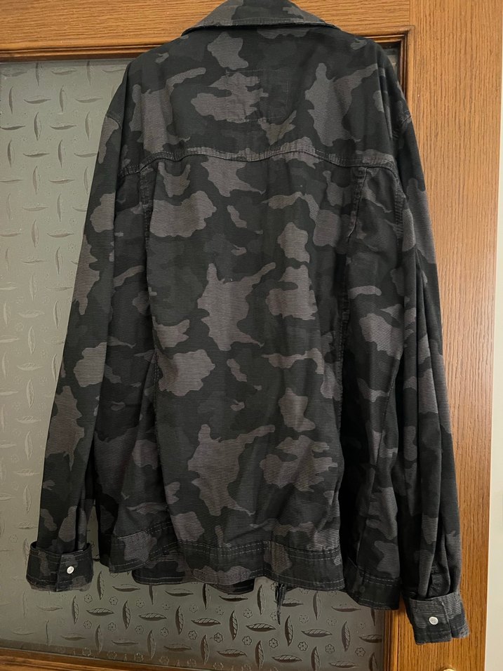 Gri Kamuflaj Düğmeli Erkek Ceket - Görsel 2