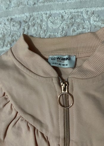 Kız Çocuk Bej Fırfırlı Ceket - Görsel 2