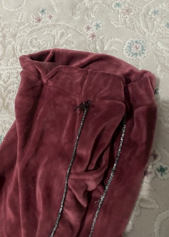 Bordo Kadın Rahat Kesim Uzun Kollu Eşofman Takımı - Görsel 2