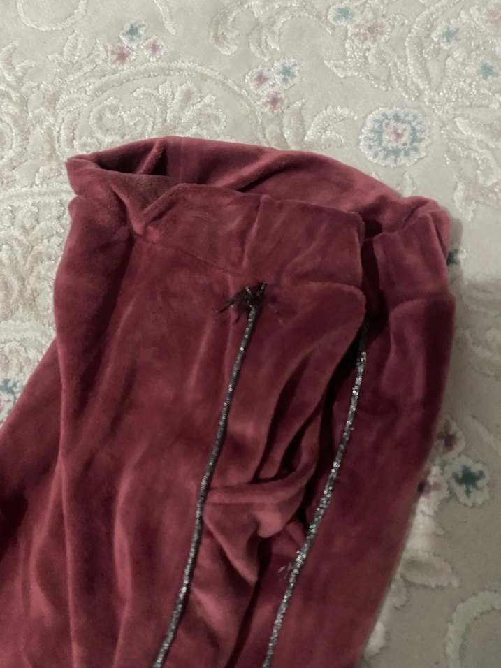 Bordo Kadın Rahat Kesim Uzun Kollu Eşofman Takımı - Görsel 2