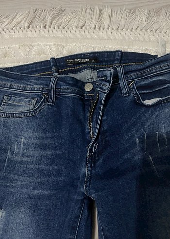 Kadın Mavi Denim Salaş Jean - Görsel 2