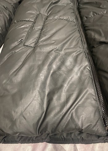 Kürklü Siyah Uzun kız çocuk Kışlık Mont - Görsel 4