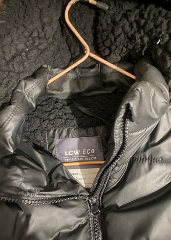 Kürklü Siyah Uzun kız çocuk Kışlık Mont - Görsel 3