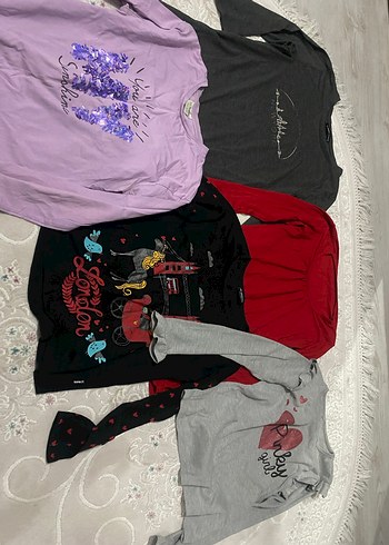 Kız Çocuk Siyah Uzun Kollu Pamuklu Tişört - Görsel 2