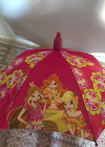 Winxli Pembe Çocuk Şemsiye - Görsel 2