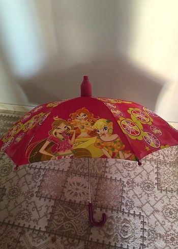 Winxli Pembe Çocuk Şemsiye