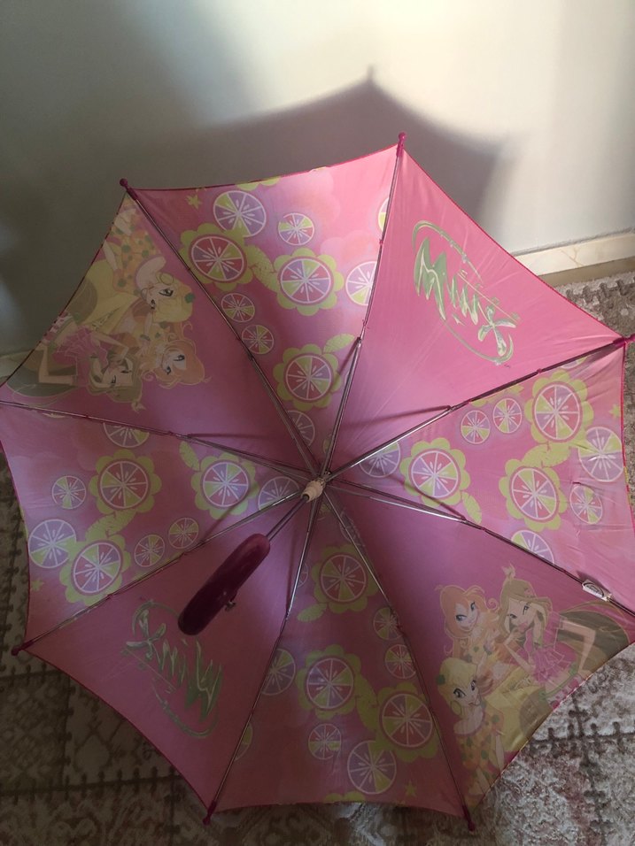 Winxli Pembe Çocuk Şemsiye - Görsel 3