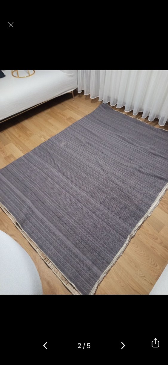 Gri Beyaz Desenli Klasik Halı - Görsel 2