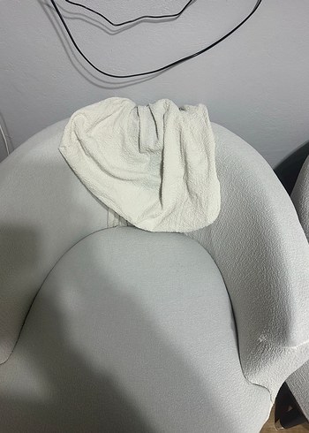 Krem bohem Düz Koltuk Örtüsü - Görsel 3