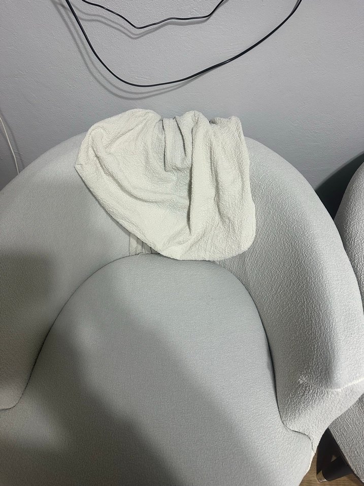 Krem bohem Düz Koltuk Örtüsü - Görsel 3